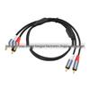 Gold-Plated 2RCA to 2RCA Audio Cable with Metal Shell for Amplifiers and Mixers - 1m/2m