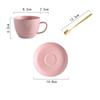 Ceramic Office Coffee Cup And Saucer Set Milk Tea Mug Birthday Gift Juice Cup With Spoon Drinkware 200ML