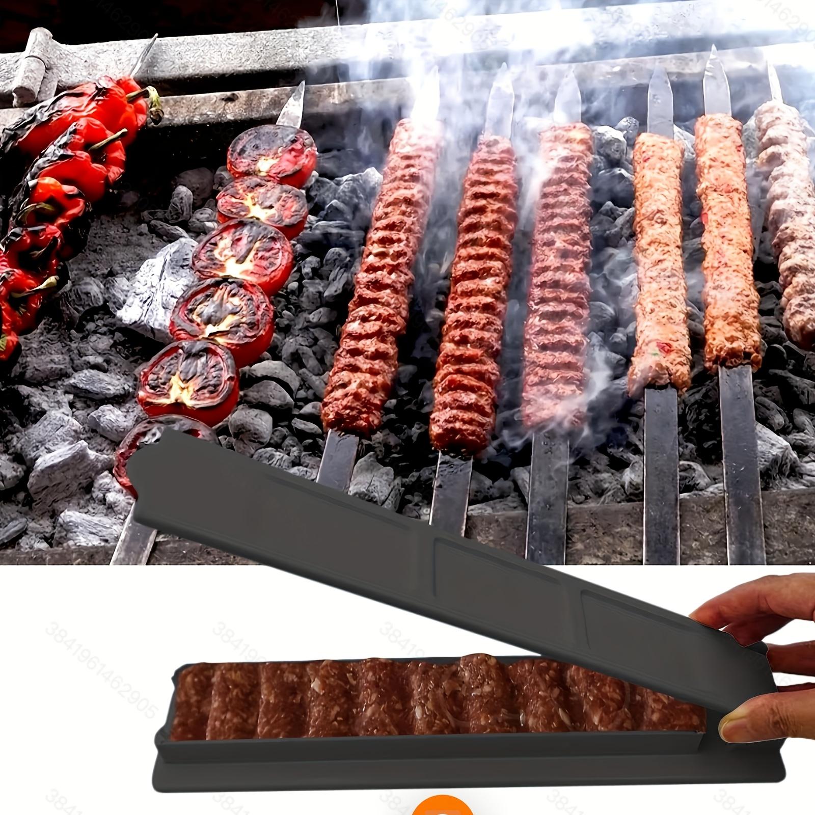 Manual Kabob Mould | Turkish Kebab Maker Tool, Easy to Use for Barbecue Newbie, Made of ABS, No Electricity Needed чёрный