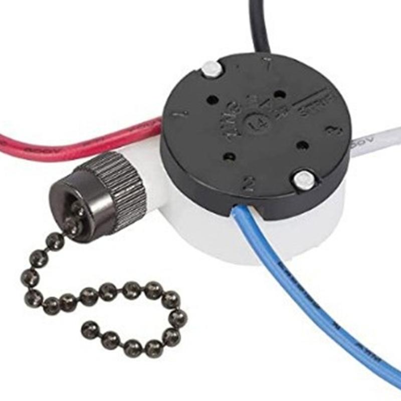 3 Speeded 4 Wire Pull Chain Fan Control Switches Pre Installed Wiring Accessory With Multiple Ceiling Fan Models