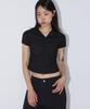 CHICKS Wrinkle Short Sleeve Shirt Black