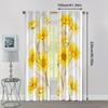 2pcs   Minimalist Curtains Embossed Sunflower Versatile Durable Polyester (without rod) Decorations Inside Ldeal for Bedroom