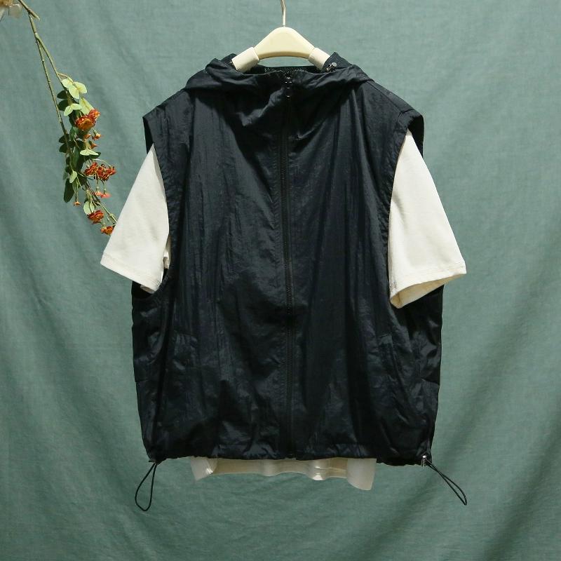 

DIMANAF 2025 Весенняя безрукавка жилет женские топы новое пальто повседневная однотонная свободная верхняя одежда One Size