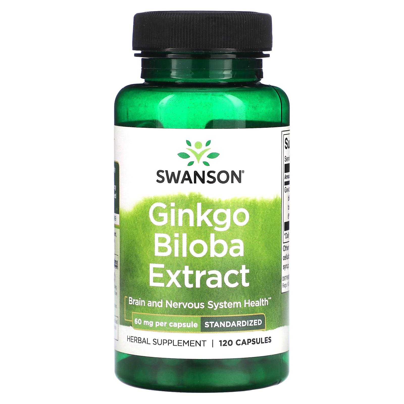 

Ginkgo Biloba Extract, 60Mg, 120 Capsules