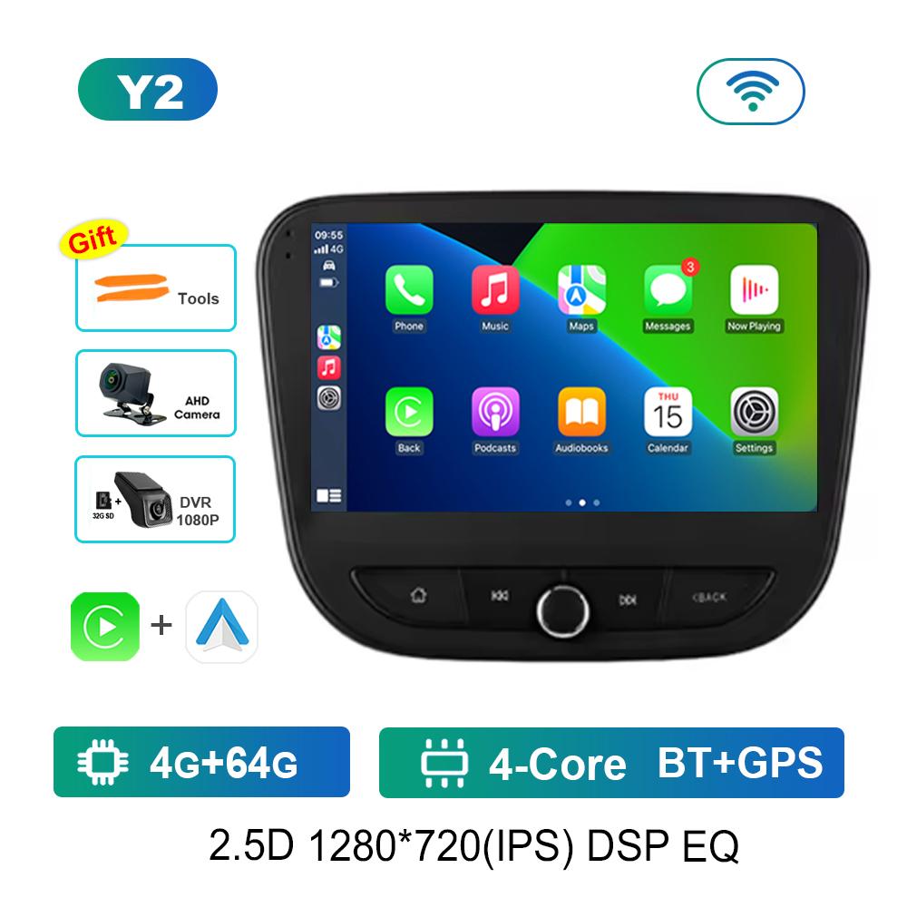 Carplay DSP Stereo Android Intelligent System for Chevrolet Malibu 9 2015 - 2022 Navi GPS Car Video Multimedia Player WiFi+4G