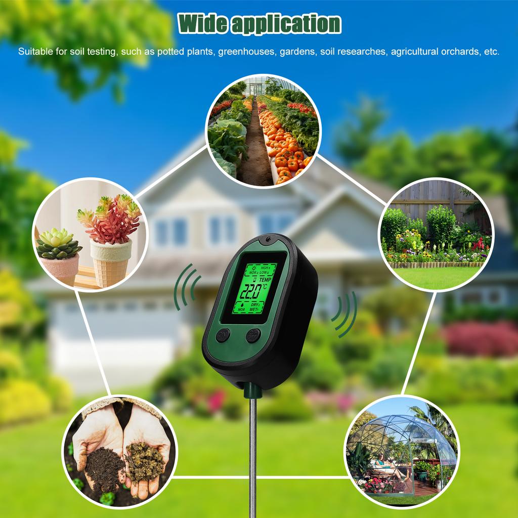 Multifunctional High Accurancy Soil PH Tester Soil MoisturePHTemperature Sunlight Intensity