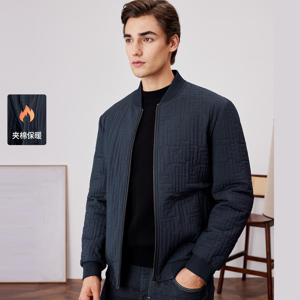 [Clearance and Leak Detection] [Warm Cotton Jacket Outdoor Leisure] Autumn and Winter Business Leisure Baseball Collar Cotton Jacket for Men
