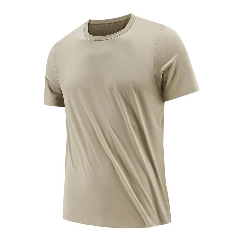 Sportovní tričko Pánské s krátkým rukávem Letní Rychleschnoucí tričko Fitness Běh Prodyšné Ledové hedvábí Krátké tričko Pánské