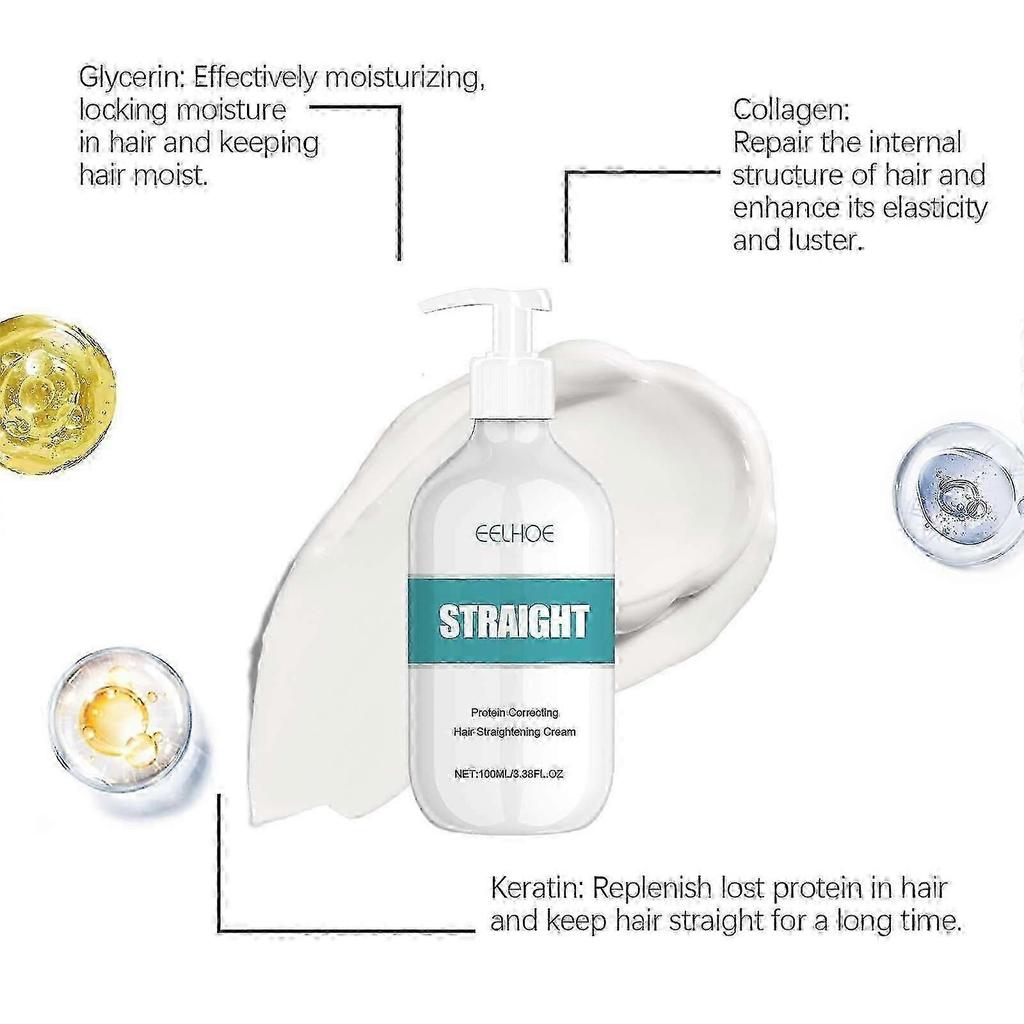 New model EELHOE protein straight hair lotion, moisturizing, nourishing, smoothing frizzy hair, maintaining shiny hair, protein straight hair lotion