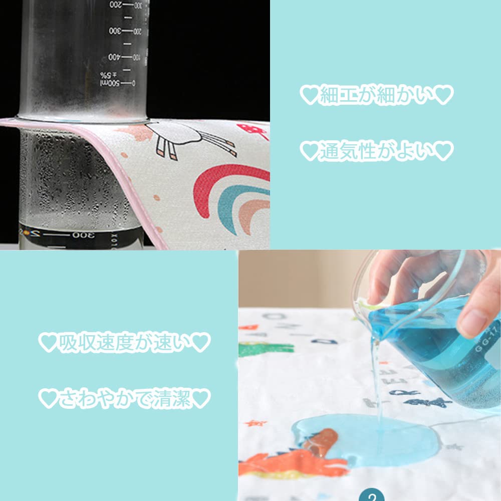 Samcos 50 x 70cm Cotton Waterproof Baby Changing Mats 2-Pack Direct from Japan