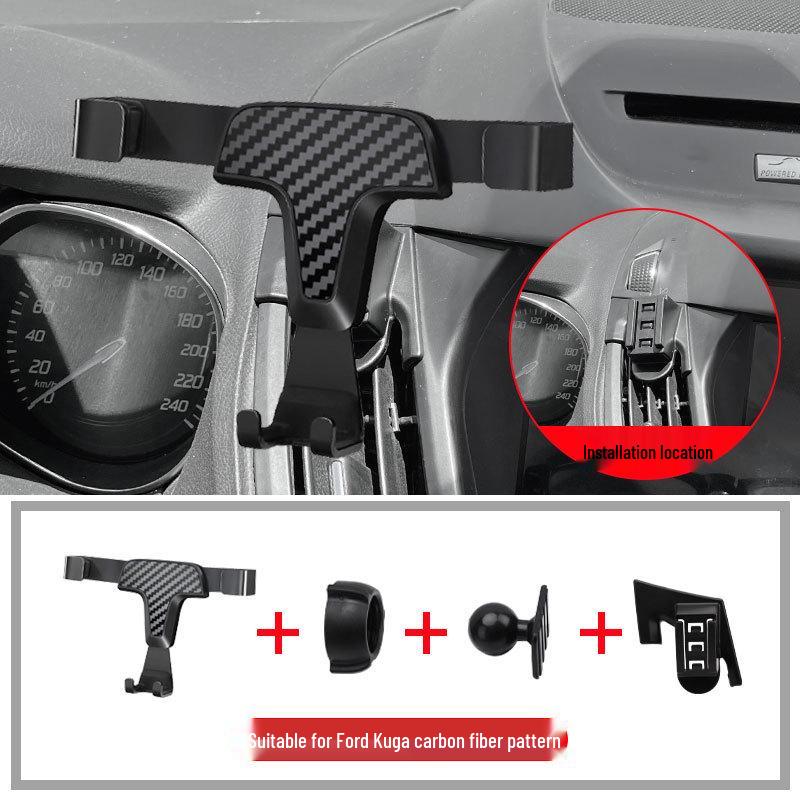 Wireless Charging Phone Mount for 13-21 Ford Kuga: Navigation Holder