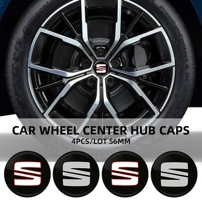 Nálepky na stredové krytky kolies auta Nálepky na kryty nábojov pre Seat Leon 5f Ibiza 6l 6j Leon 1p Cushion Altea Xl Leon Mk Autopríslušenstvo