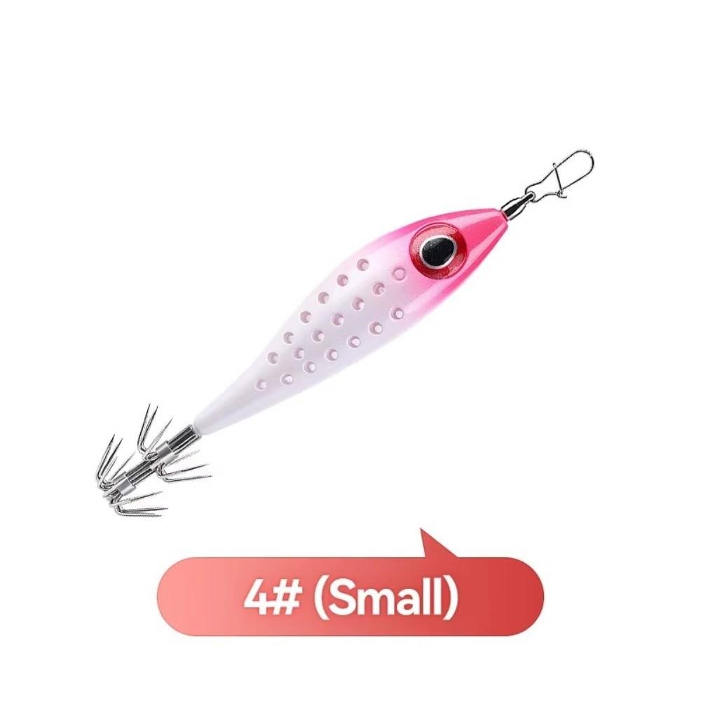 LED Lighted LED Squid Bait Thicken Double-Layer Squid Lures Glow Fishing Lures Boat Fishing