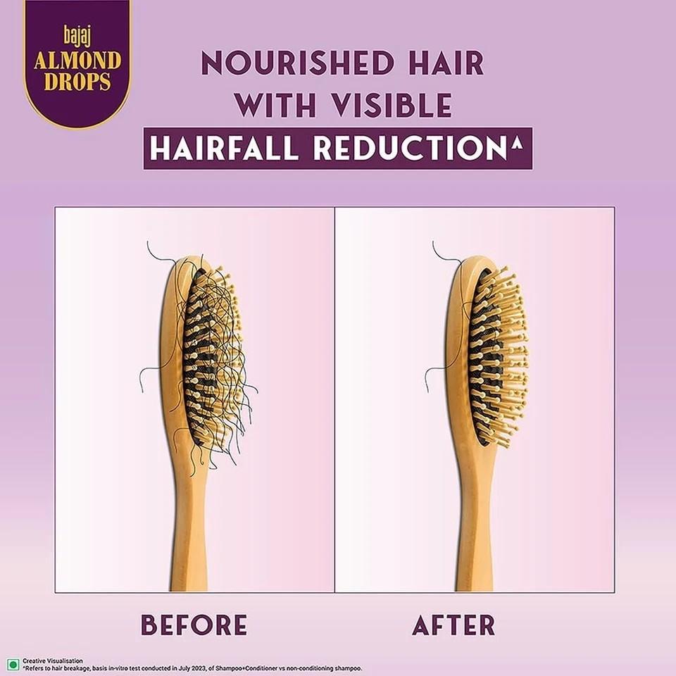 Bajaj Almond Drops Anti Hairfall Shampoo For Soft And Shiny Hair 340ml