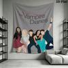 The Vampire Diaries Wall Tapestry Aesthetic Wall Hanging Printed Fabric Blanket Decorative Tapestries for Bedroom Living Room Home Decor