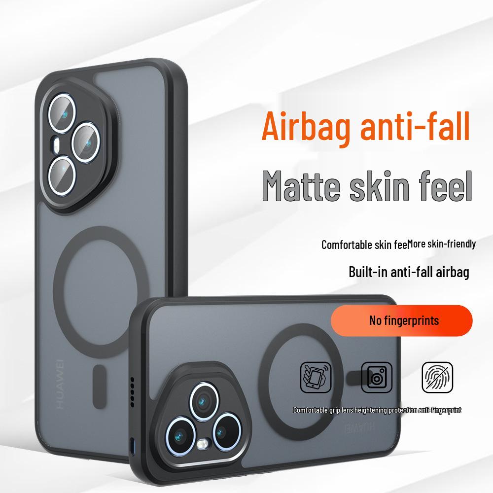 Honor400 Pro Magnetic Airbag Anti-Fall Frosted Phone Case – Overseas Version