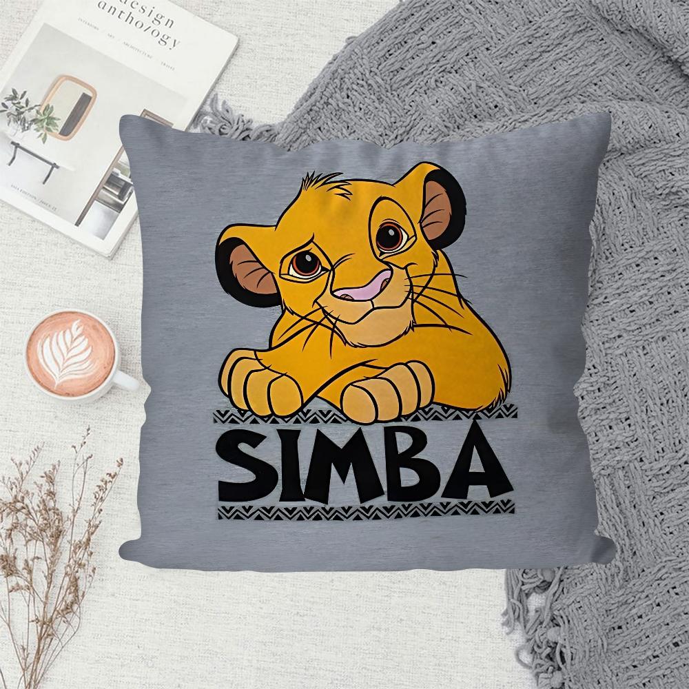 1PC Cartoon Simba lion king Pillow Case Sofa Decorative Home Double-sided Printing Short Plush Cute Cushion Cover
