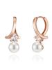 14K Wave Pearl One-Touch Earrings (Gold Pin) ELGPEE430