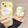 Cute Cheese Duck Stand Suitable for Apple 15 Promax Phone Case iPhone 14131211XR Women's 78Plus