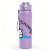 1PC Fishing Hook Sea Retro Print 750ml Color Plastic Sports Water Bottle Leakproof Flip Straw Lid Suitable for Sports Office Home Use