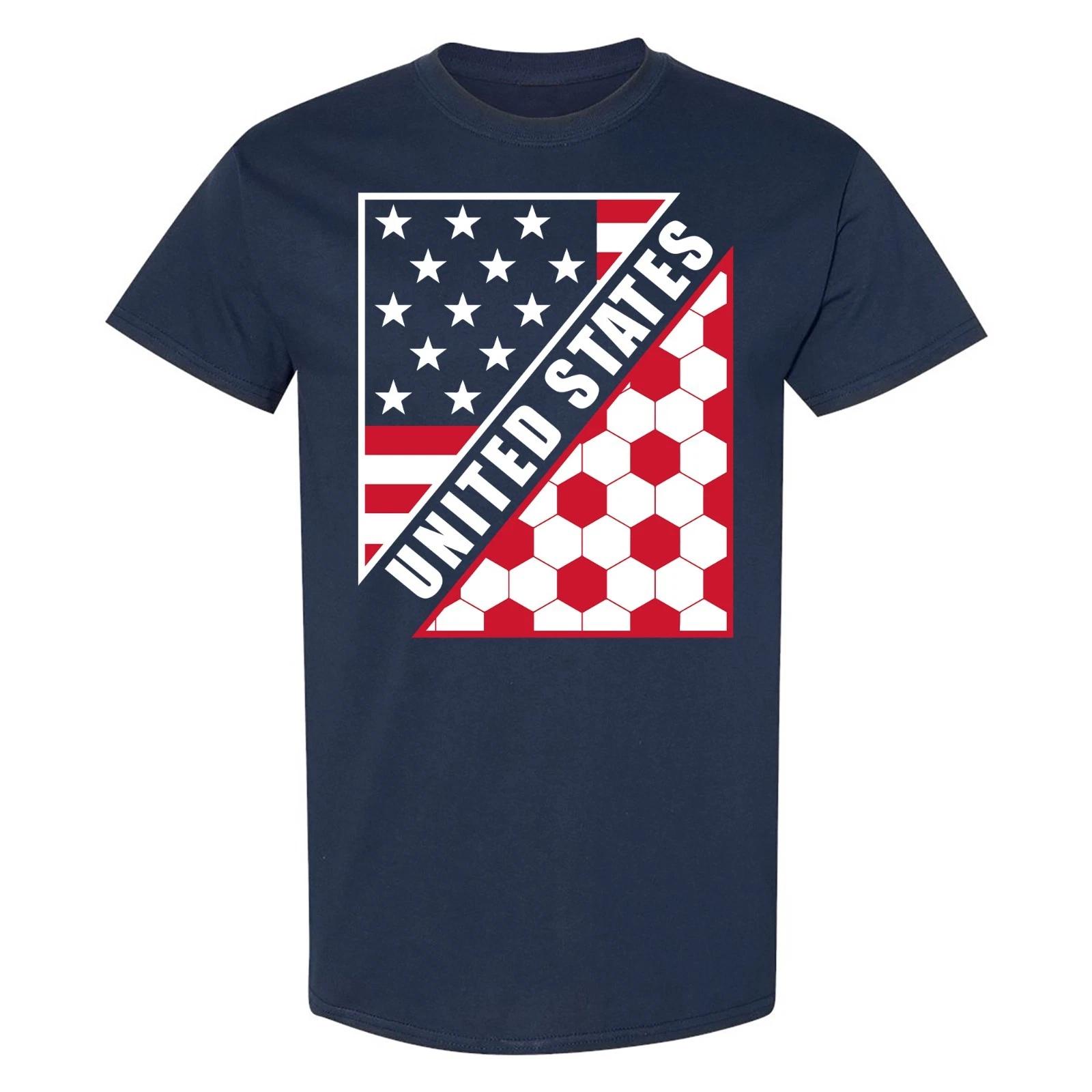 United States Flag Football Block T-Shirt - Navy M