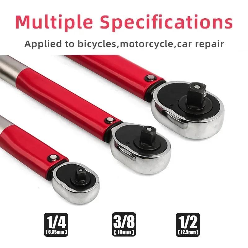 NEW 28-210N.m Torque Wrench 1/2"  Precise Reversible Ratchet Torques Key Professional Bicycle Motorcycle Car Automotive Tool
