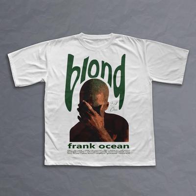 Rapper Frank Retro Graphic T Shirt Men's Hip Hop Ocean Album Clothing T-Shirts Y2k Unisex Blond Fashion Cotton T-shirt