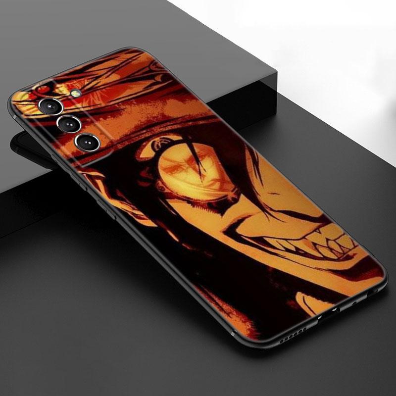 Anime Hellsing Black Silicone Phone Case For Samsung Galaxy S23 S21 S20 FE S24 S22 Ultra S10E S10 S9 S8 Plus