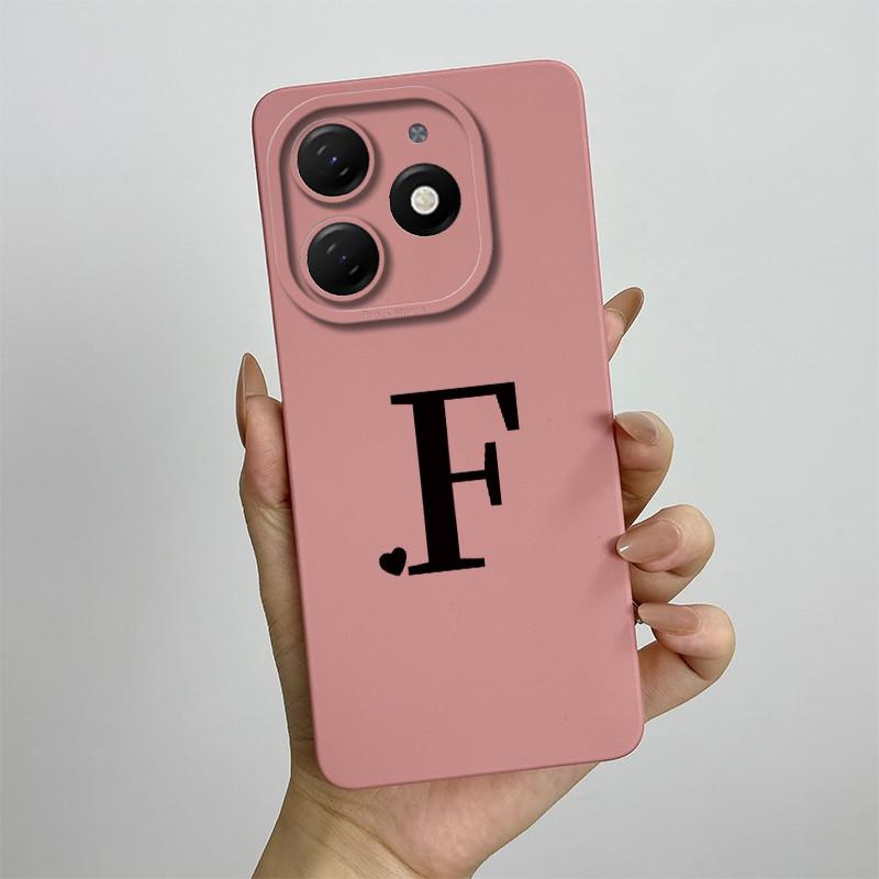 For Tecno Spark 20 Pro Case Tecno Spark 20 Phone Case Tecno Spark 20C BG7n BG7 KJ5 KJ6 Cute Initial Letters Matte TPU Soft Cover