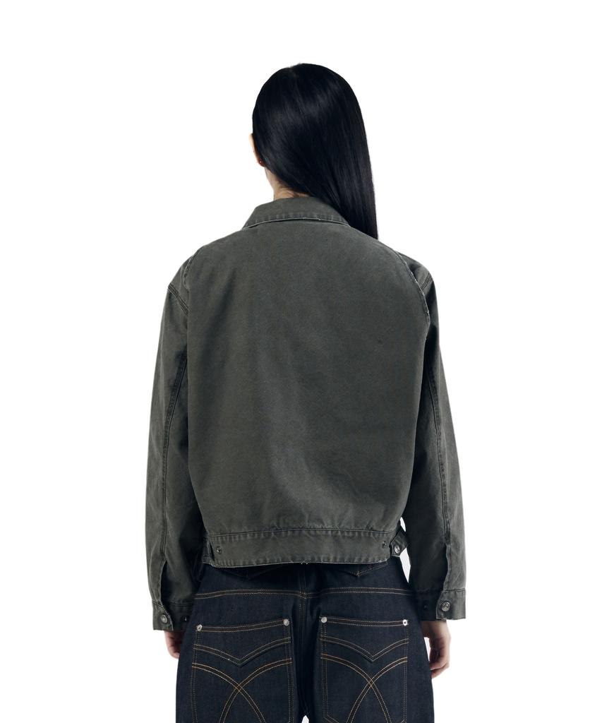 Aakam Walt Damaged Cotton Jacket (Khaki)