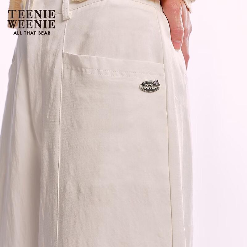 Teenie Weenie Women's 2025 Summer Lyocell Relaxed Wide-Leg Trousers