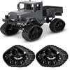 4pcs RC Car Tire Wheel Rubber Crawler Tyre for WPL 116 RC Military Truck