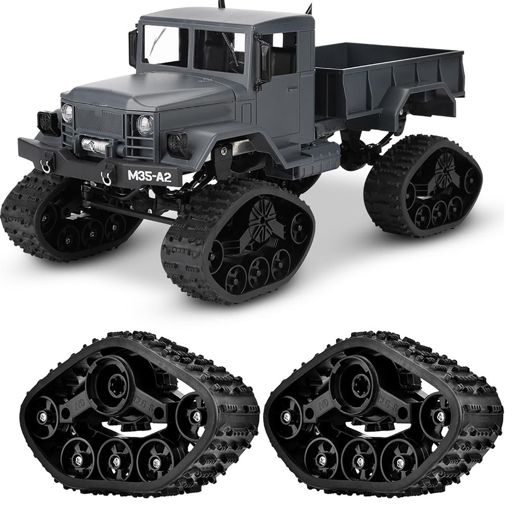 4pcs RC Car Tire Wheel Rubber Crawler Tyre for WPL 116 RC Military Truck