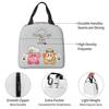 Ka-bi Insulated Lunch Bag with Clasp, Black, Bento Box, Insulated, Cooler Bag with Zipper, Compact, Soft Cooler Bag, Tote/Eco Bag