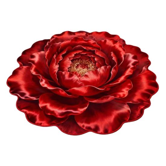 3D Blume Bereichsteppich Optische Illusion Blumenmuster Samtteppich Rutschfeste Plüschbodenmatte für Wohnzimmer Schlafzimmer Kinderzimmer Eingangsbereich