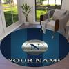 SSC Napoli Custom Name Round Area Rug,Carpet Rug for Living Room Bedroom Sofa Playroom Decor,Non-slip Floor Mat