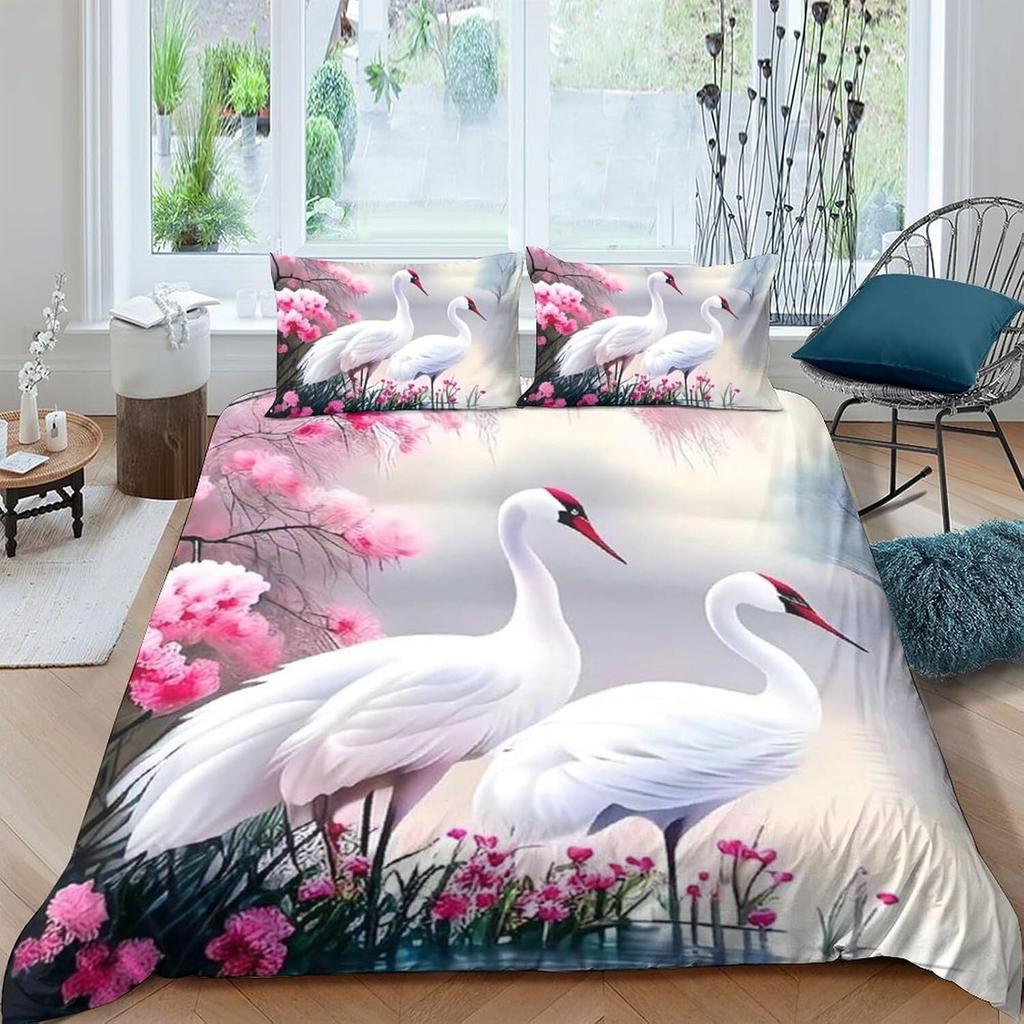 3D Tiger Rabbit Snake Pig Snail Unicorn Chick Fish Doona Duvet Quilt Cover Set