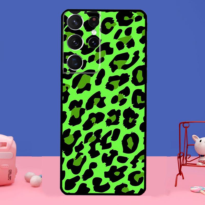 Leopard Print Black Cheetah Pattern Case For Samsung Galaxy S21 S22 Ultra S20 FE S8 S9 S10 Note 10 Plus Note 20 Ultra Coque