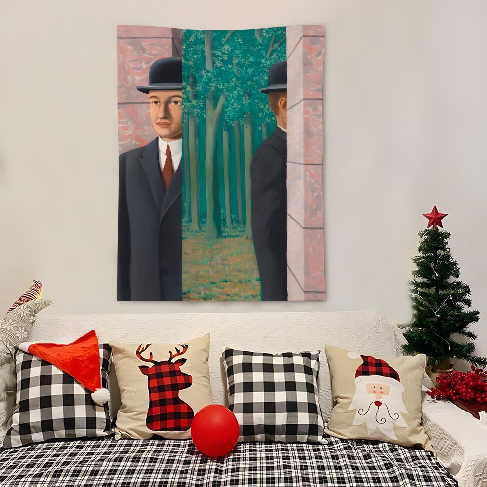 Rene Magritte Modern Art Tapestry Decoration Art Microfiber Background For Bedroom Living Bar Garden Outdoor Festival