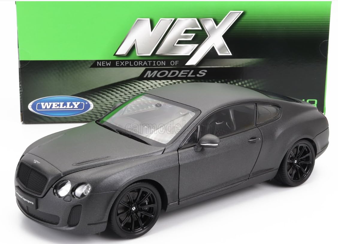 

WELLY Bentley Continental Supersports 2009 Scale Diecast Model Car 1/18 (Gray Metallic) [Used]