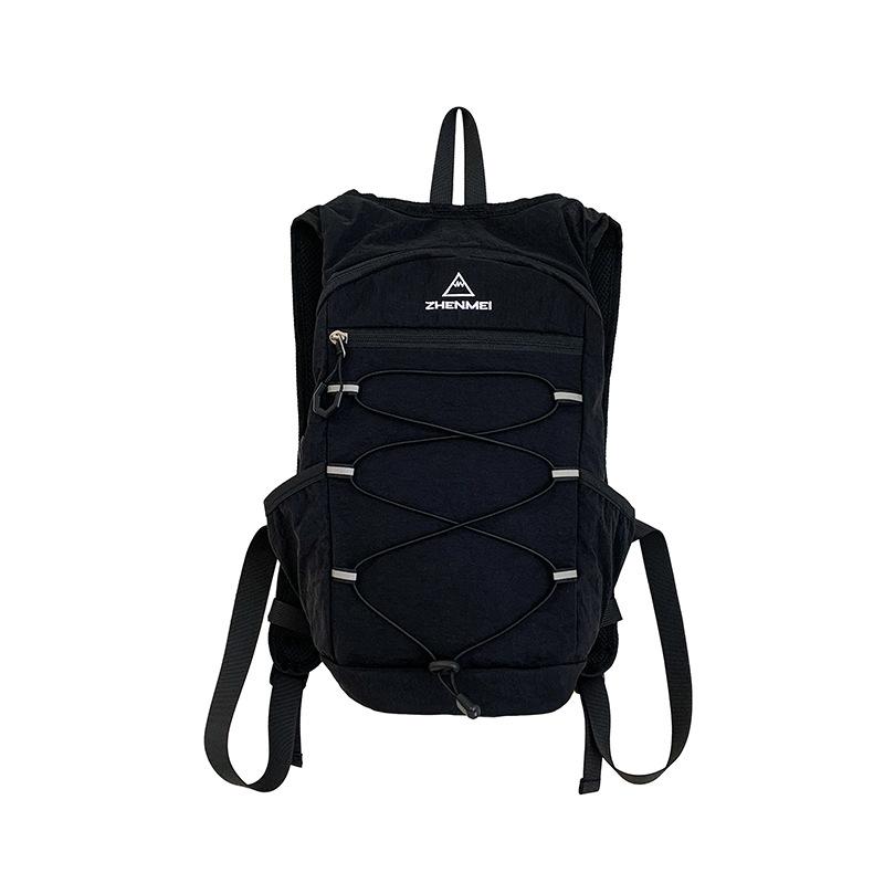Schoolbag, niche design travel bag, dopamine outdoor hiking bag, high-value double-shoulder bag, women's casual fitness cycling backpack