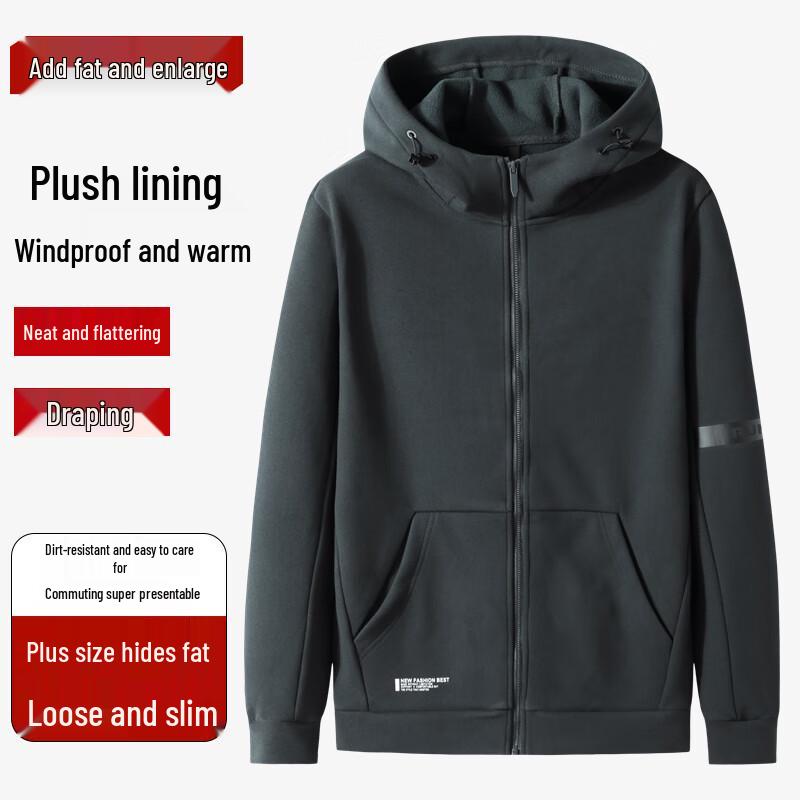 

Men s Plus Size Hooded Fleece-Lined Windproof Winter Jacket 7XL