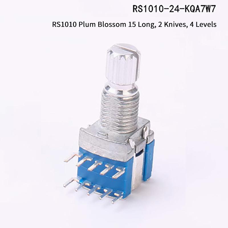 2Pcs Gear Change Switch Diy Accessories 1 Pole 2/3/4/5/6 Position 2 Pole 2/3/4 Position Rs1010 Band Switch Rotary Switch