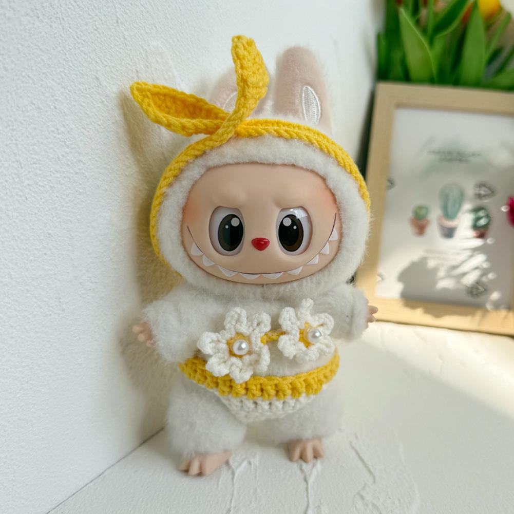 For 17cm Labubu Doll Clothes Fashion Swimwear Clothes Color Match Hoodies Dolls Accessories Cute Decoration Little Cloths