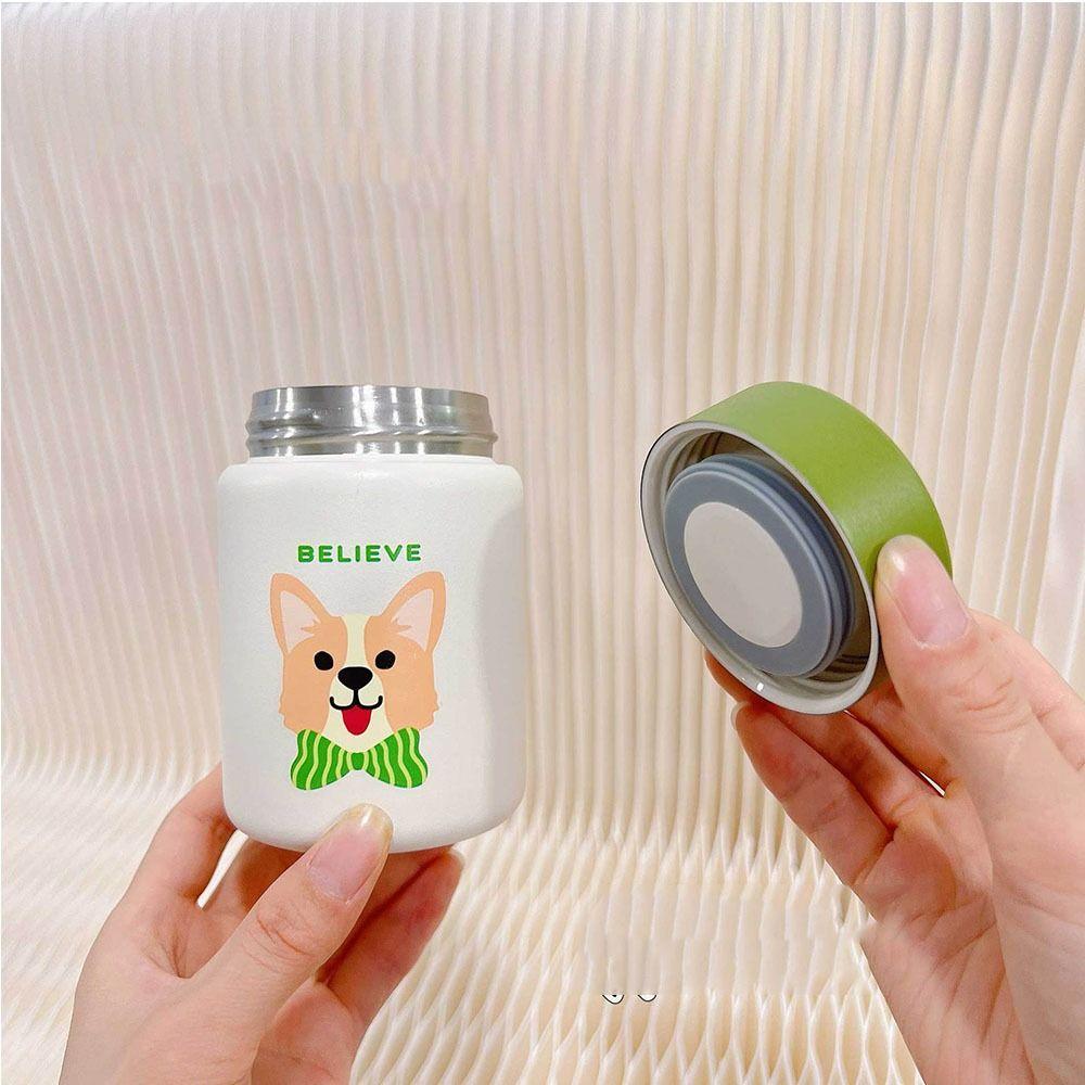 Insulated Mini Thermos Cup 180ml Thermal Coffee Mug Creative Cartoon Hot Water Bottle  Travel