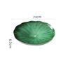 BEPAN 1PC Unique Green Lotus Leaf Plate Hotel Tableware Exquisite Ceramic Plates Creative Chinese Food Ceramic Dinnerware
