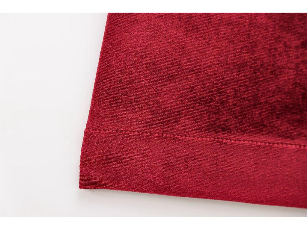 Zlaté sametové minišaty bez rukávů s ramenními vycpávkami, sexy úzký střih, design s vysokým pasem.