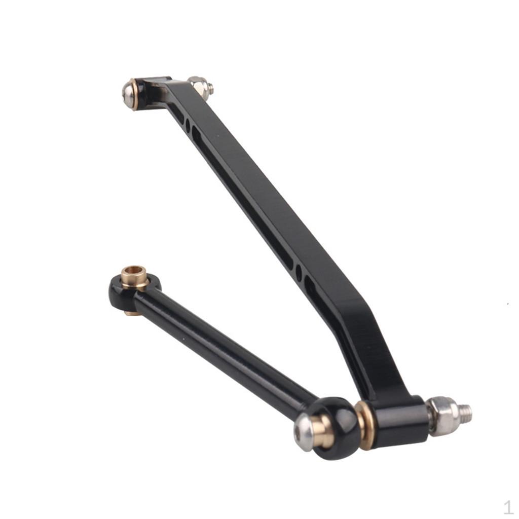 

1:10 Steering Linkage Pull Rods Arm Black Metal for Axial SCX10 RC Car