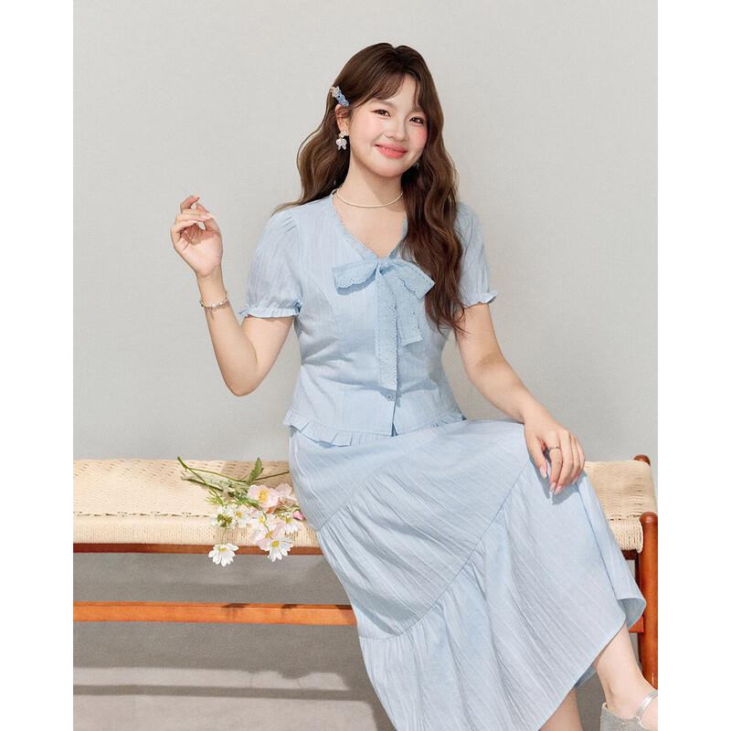 IEF French Style Two-Piece Long Dress Set