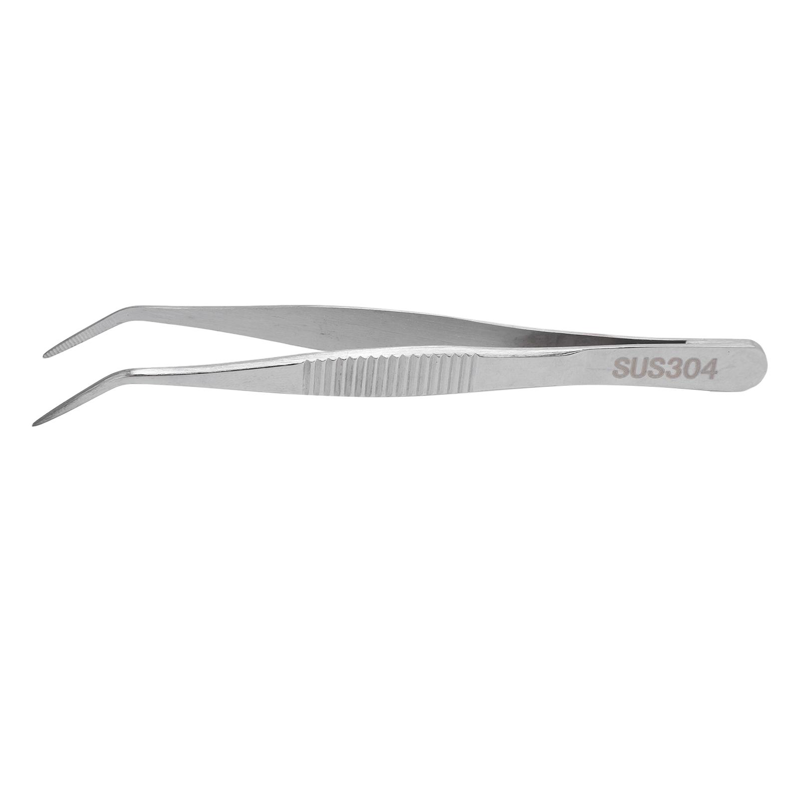 

Пинцет с зазубренными кончиками, высокоточный, из нержавеющей стали, портативный, 12,5 см Curved Pointed